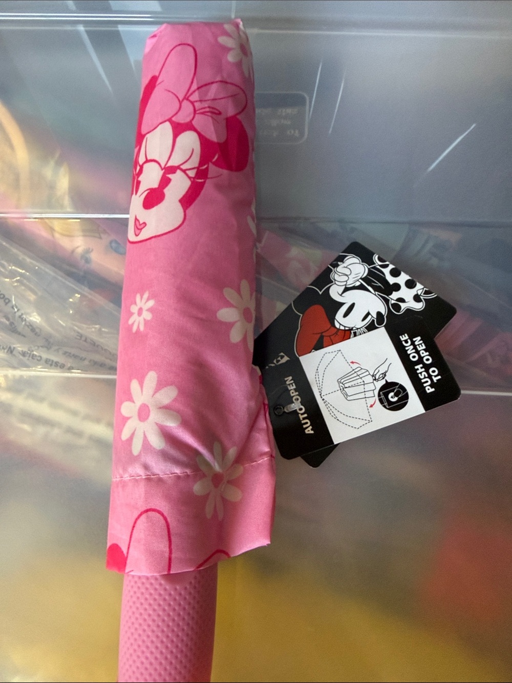 Disney Minnie Mouse Pink Kids Umbrella - Pink Floral